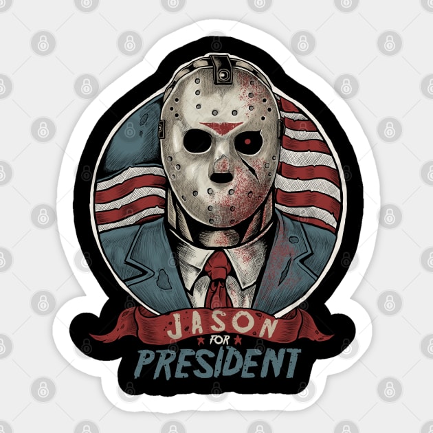 Jason For President Sticker by fathi